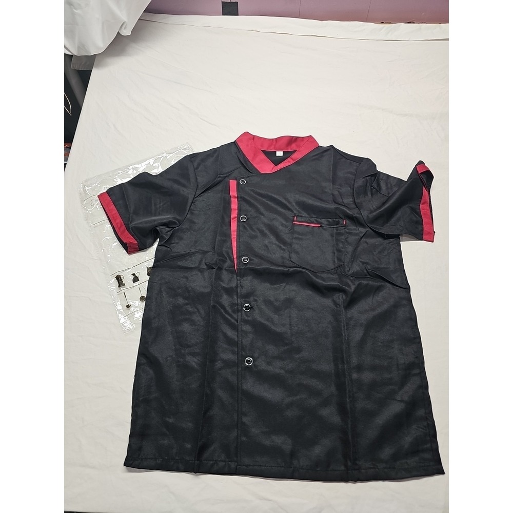 Unisex Women Men Chef Coat Cook Jacket Restaurant Kitchen Workwear Uniform Shirt